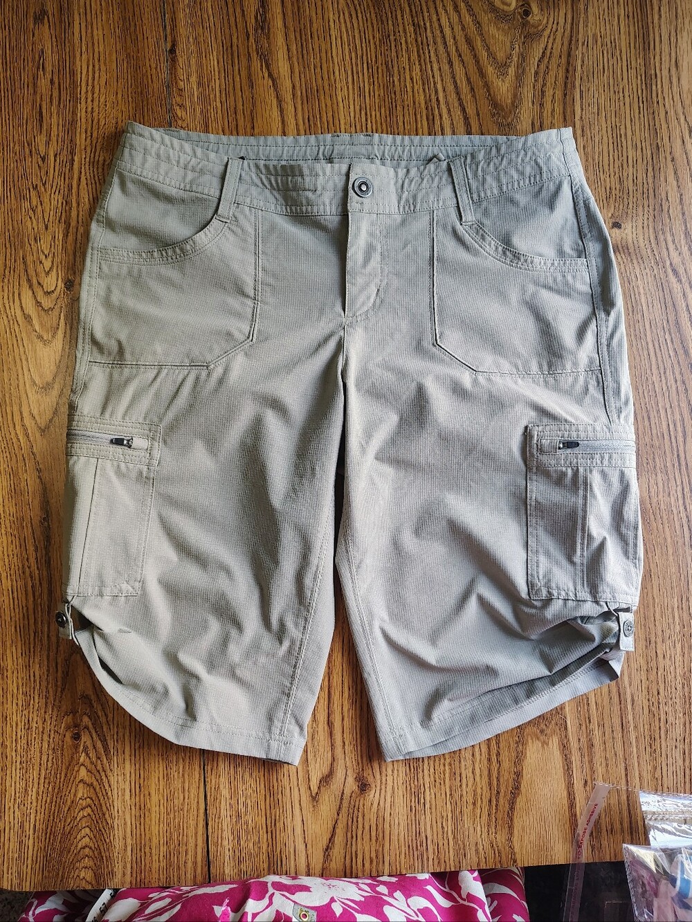 KUHL Horizon Women's Outdoor Hiking Cargo Shorts Roll Hem Stone color size 10. - Picture 3 of 15
